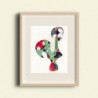 Rooster of Barcelos A4 Poster Original and traditional decoration