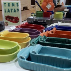 Tens Lata? XL ceramic preserves turquoise sardines