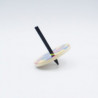 Multi-coloured wooden spinning top