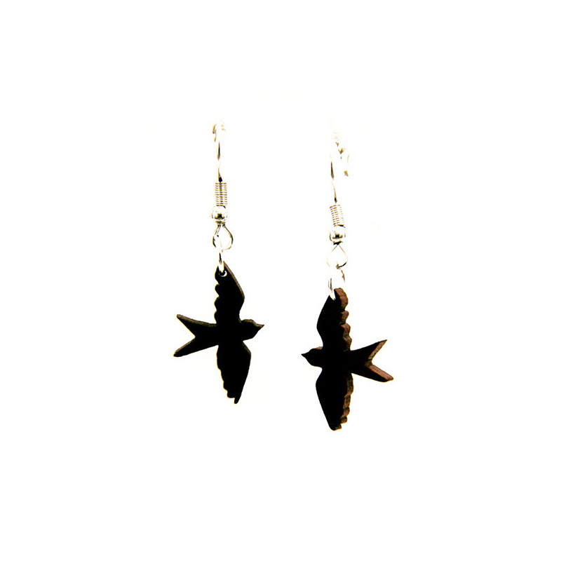 Black Swallow Drop Earrings Black Swallow Drop Earrings