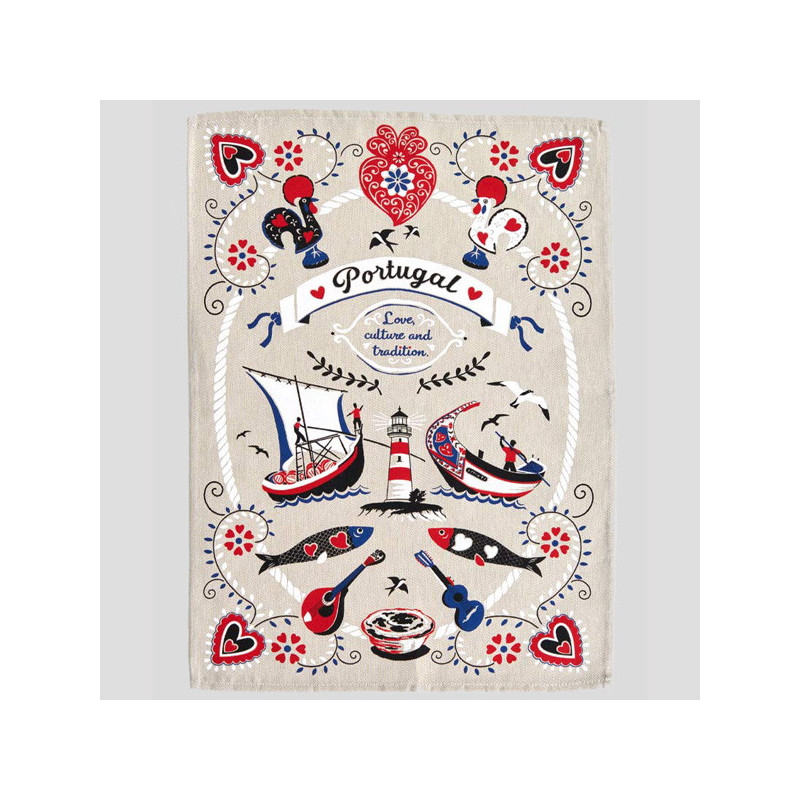 Portuguese Boats Tea Towel Portuguese Boats Tea Towel