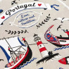 Portuguese Boats Tea Towel