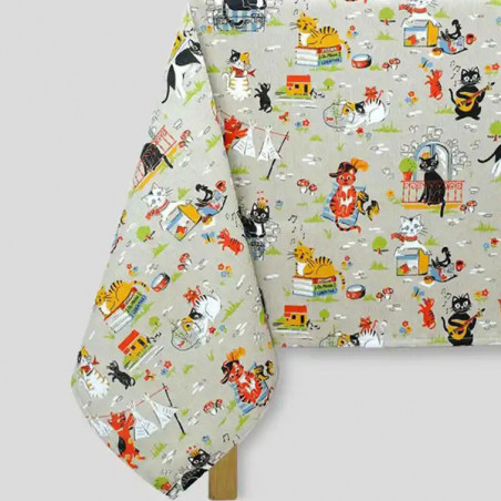 Cats at Party Tablecloth 150*200
