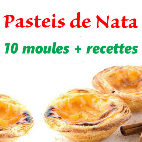 Coffret 10 moules pour "Pasteis de Natas" Portugal