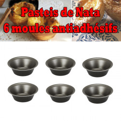 Pack 6 moules antiadhésifs Pasteis de Natas
