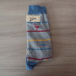 Pudim Chaussettes Rayures Flamants