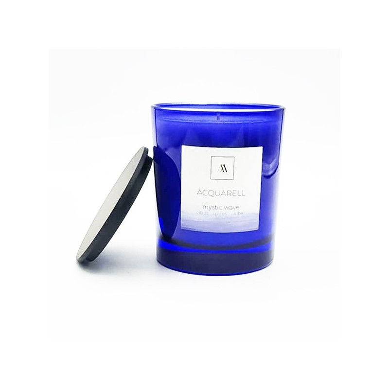 Bougie Manulena Acquarell Mystic Wave - Parfum Océanique Luxe