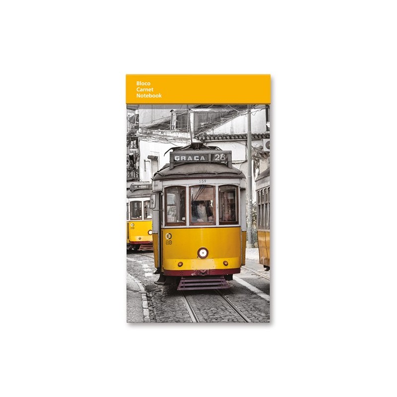 Lisbon Yellow Tram Pocket Notebook - Portugal Souvenir