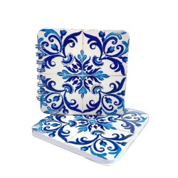Blue Portugal Azulejo Notebook | Spiral-bound & Design 9.5x9.5cm