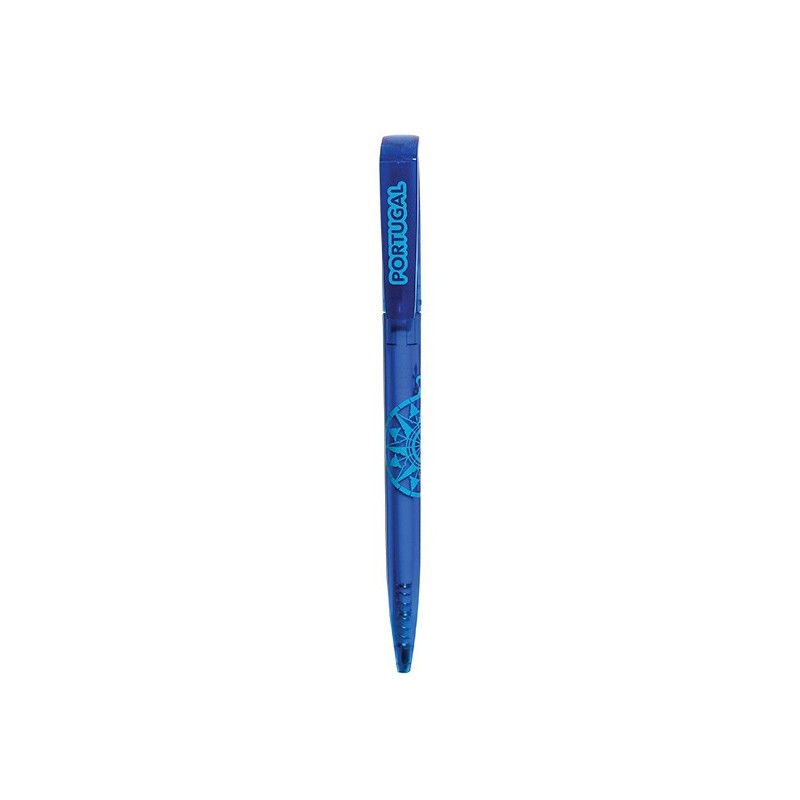 Luxury Blue Portugal Pen: Compass Rose Engraving & Maritime Heritage